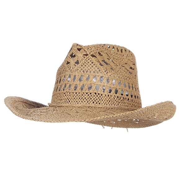 3388 Men & Women\'s Summer Cowboy Cowgirl Straw Hat Hollow Out Style Roll Up main image 6